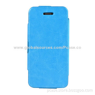 Folio Leather Phone Case for iPhone 5C, Made of High-quality PU Leather